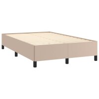 vidaXL Bettgestell Cappuccino-Braun 120x190 cm Kunstleder