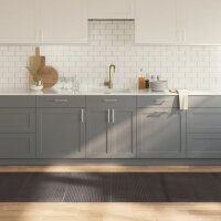 vidaXL Teppich Rechteckig Dunkelbraun 80x400 cm Bambus