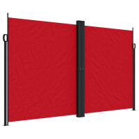 vidaXL Seitenmarkise Ausziehbar Rot 200x1000 cm