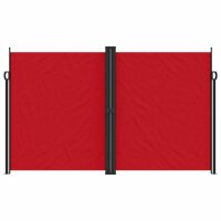 vidaXL Seitenmarkise Ausziehbar Rot 200x1000 cm