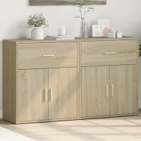 vidaXL Sideboards 2 Stk. Sonoma-Eiche 60x31x70 cm Holzwerkstoff