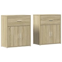 vidaXL Sideboards 2 Stk. Sonoma-Eiche 60x31x70 cm Holzwerkstoff