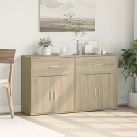 vidaXL Sideboards 2 Stk. Sonoma-Eiche 60x31x70 cm Holzwerkstoff