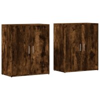 vidaXL Sideboards 2 Stk. R&auml;uchereiche 60x31x70 cm Holzwerkstoff