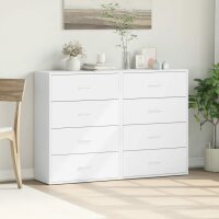 vidaXL Sideboards 2 Stk. Wei&szlig; 60x31x84 cm Holzwerkstoff