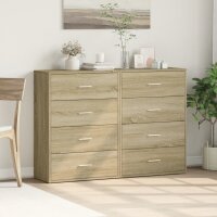 vidaXL Sideboards 2 Stk. Sonoma-Eiche 60x31x84 cm Holzwerkstoff