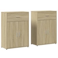 vidaXL Sideboards 2 Stk. Sonoma-Eiche 60x30x84 cm Holzwerkstoff