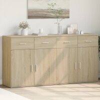 vidaXL Sideboards 2 Stk. Sonoma-Eiche 79x38x80 cm Holzwerkstoff