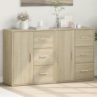 vidaXL Sideboards 2 Stk. Sonoma-Eiche 60x31x70 cm Holzwerkstoff