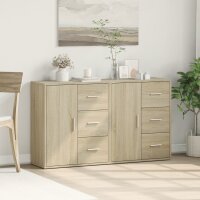 vidaXL Sideboards 2 Stk. Sonoma-Eiche 60x31x70 cm Holzwerkstoff