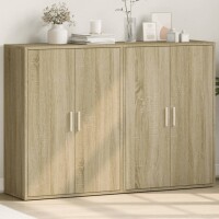 vidaXL Sideboards 2 Stk. Sonoma-Eiche 60x31x84 cm Holzwerkstoff