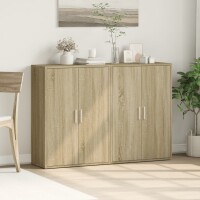 vidaXL Sideboards 2 Stk. Sonoma-Eiche 60x31x84 cm Holzwerkstoff