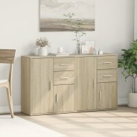 vidaXL Sideboards 2 Stk. Sonoma-Eiche 60x31x70 cm Holzwerkstoff