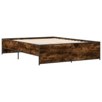 vidaXL Bettgestell R&auml;uchereiche 160x200 cm Holzwerkstoff und Metall