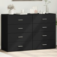 vidaXL Sideboards 2 Stk. Schwarz 60x39x80 cm Holzwerkstoff