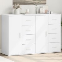 vidaXL Sideboards 2 Stk. Wei&szlig; 59x39x80 cm Holzwerkstoff