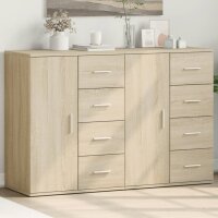 vidaXL Sideboards 2 Stk. Sonoma-Eiche 59x39x80 cm Holzwerkstoff