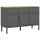 vidaXL Sideboard FLORO Grau 114x43x74 cm Massivholz Kiefer