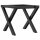 vidaXL Couchtisch-Gestell in X-Form 40x40x33 cm Gusseisen