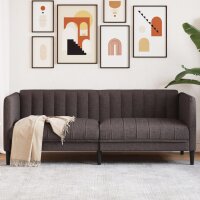 vidaXL Sofa 2-Sitzer Dunkelbraun Stoff