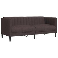 vidaXL Sofa 2-Sitzer Dunkelbraun Stoff