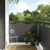 vidaXL Balkon-Sichtschutz Anthrazit 1000x80 cm Poly Rattan