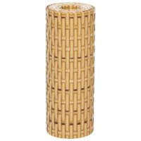 vidaXL Balkon-Sichtschutze 5 Stk. Hellbraun 255x19 cm Poly Rattan