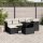 vidaXL 7-tlg. Garten-Sofagarnitur mit Kissen Schwarz Poly Rattan