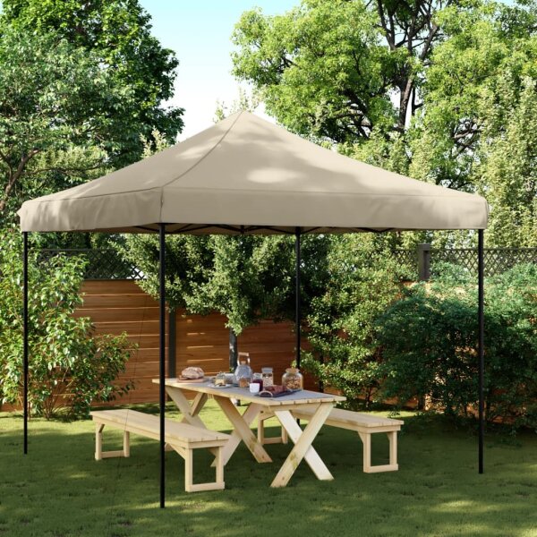 vidaXL Partyzelt Faltbar Pop-Up Taupe 292x292x315 cm