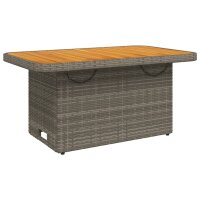 vidaXL 4-tlg. Garten-Essgruppe mit Kissen Grau Poly Rattan