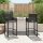 vidaXL Garten-Barhocker 2 Stk. Schwarz Poly Rattan