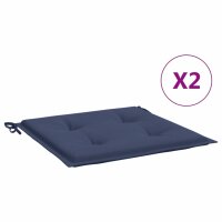 vidaXL Palettenkissen 2 Stk. Marineblau 40x40x3 cm...