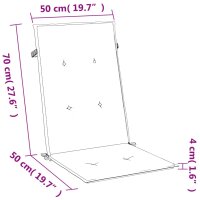 vidaXL Hochlehner-Auflagen 2 Stk. Melange Anthrazit 120x50x4 cm Stoff