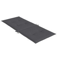 vidaXL Hochlehner-Auflagen 2 Stk. Melange Anthrazit 120x50x4 cm Stoff