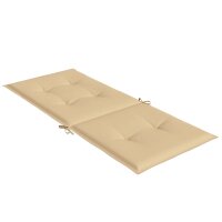 vidaXL Hochlehner-Auflagen 2 Stk. Melange Beige 120x50x4 cm Stoff