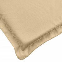 vidaXL Hochlehner-Auflagen 2 Stk. Melange Beige 120x50x4 cm Stoff