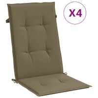 vidaXL Hochlehner-Auflagen 4 Stk. Melange Taupe 120x50x4...