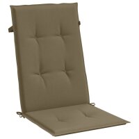 vidaXL Hochlehner-Auflagen 4 Stk. Melange Taupe 120x50x4 cm Stoff