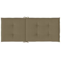 vidaXL Hochlehner-Auflagen 4 Stk. Melange Taupe 120x50x4 cm Stoff