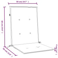 vidaXL Niedriglehner-Auflagen 4 Stk. Dunkelgrau 100x50x4 cm Stoff