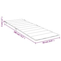 vidaXL Sonnenliegen-Auflage Melange Dunkelgrau 186x58x3 cm Stoff