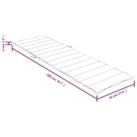 vidaXL Sonnenliegen-Auflage Melange Blau 200x70x4 cm Stoff