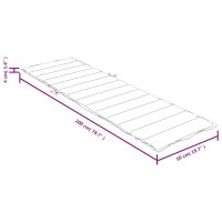 vidaXL Sonnenliegen-Auflage Melange Weinrot 200x50x4 cm Stoff