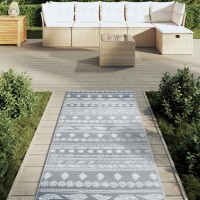 vidaXL Outdoor-Teppich Grau 80x250 cm PP