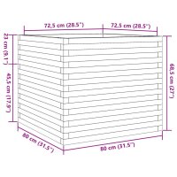 vidaXL Pflanzk&uuml;bel 80x80x68,5 cm Massivholz Douglasie