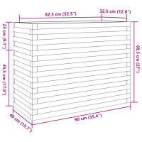 vidaXL Pflanzk&uuml;bel 90x40x68,5 cm Massivholz Kiefer