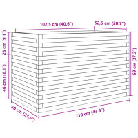 vidaXL Pflanzk&uuml;bel 110x60x68,5 cm Massivholz Douglasie