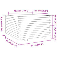 vidaXL Pflanzk&uuml;bel 80x80x49,5 cm Massivholz Douglasie