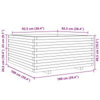 vidaXL Pflanzk&uuml;bel 100x100x49,5 cm Massivholz Kiefer