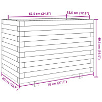 vidaXL Pflanzk&uuml;bel 70x40x49,5 cm Kiefernholz Impr&auml;gniert